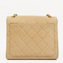 Chanel Beige Quilted Lambskin Small Single Flap Bag With 24K Gold-Plated Hardware