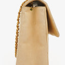 Chanel Beige Quilted Lambskin Small Single Flap Bag With 24K Gold-Plated Hardware