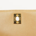 Chanel Beige Quilted Lambskin Small Single Flap Bag With 24K Gold-Plated Hardware