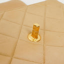 Chanel Beige Quilted Lambskin Small Single Flap Bag With 24K Gold-Plated Hardware