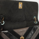 Chanel Black and Brown Lady Chevron Medium Flap Bag