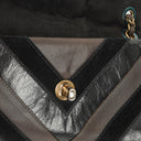 Chanel Black and Brown Lady Chevron Medium Flap Bag