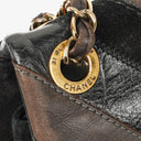 Chanel Black and Brown Lady Chevron Medium Flap Bag