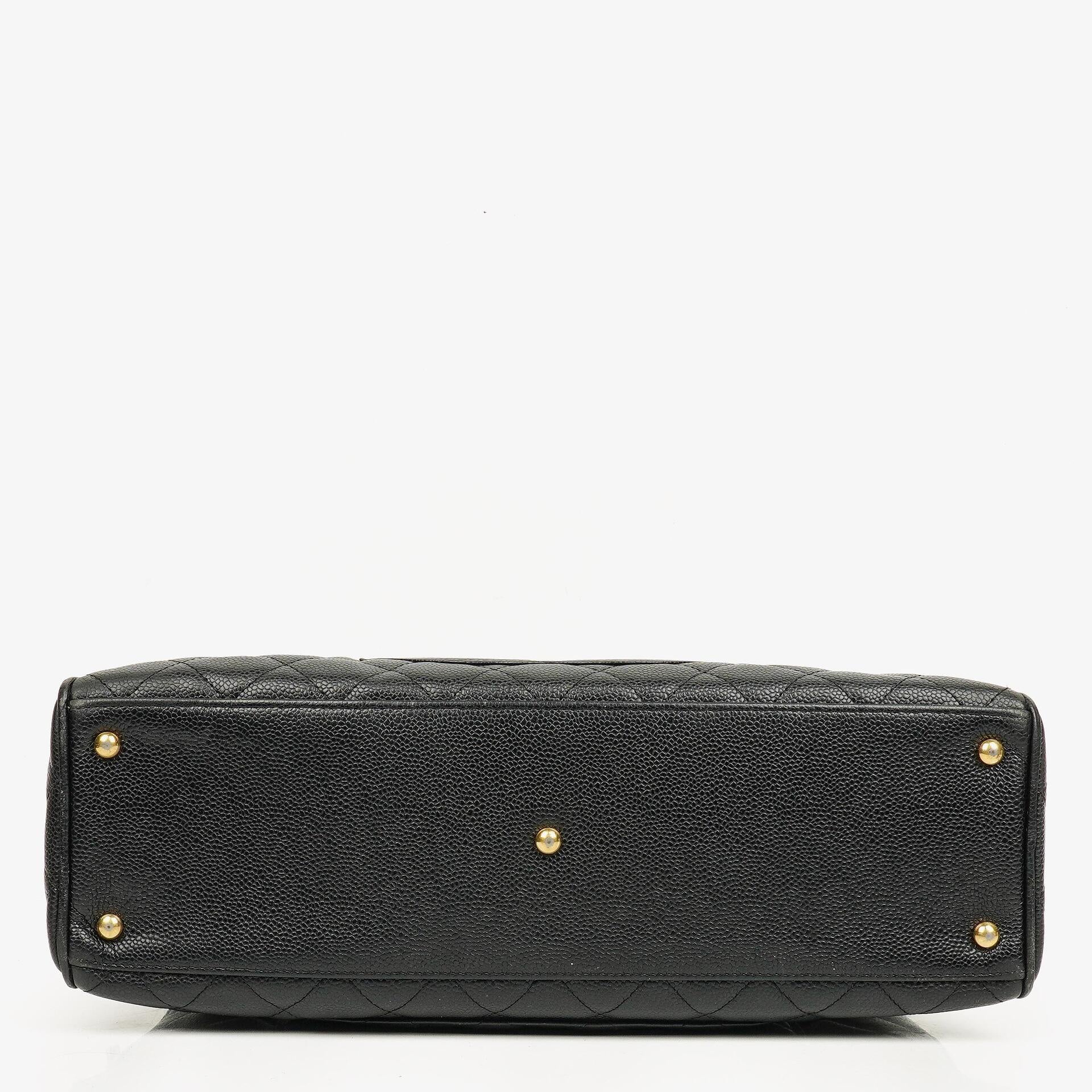 Chanel Black Caviar Boston Bag