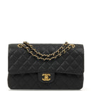 Chanel Medium Classic Double Flap Bag Black Quilted Caviar Leather With Gold-Tone Hardware, 2009-2010