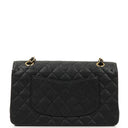 Chanel Medium Classic Double Flap Bag Black Quilted Caviar Leather With Gold-Tone Hardware, 2009-2010