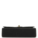 Chanel Medium Classic Double Flap Bag Black Quilted Caviar Leather With Gold-Tone Hardware, 2009-2010