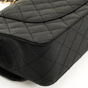 Chanel Medium Classic Double Flap Bag Black Quilted Caviar Leather With Gold-Tone Hardware, 2009-2010