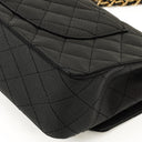Chanel Medium Classic Double Flap Bag Black Quilted Caviar Leather With Gold-Tone Hardware, 2009-2010
