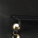 Chanel Medium Classic Double Flap Bag Black Quilted Caviar Leather With Gold-Tone Hardware, 2009-2010