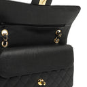 Chanel Medium Classic Double Flap Bag Black Quilted Caviar Leather With Gold-Tone Hardware, 2009-2010
