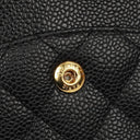 Chanel Medium Classic Double Flap Bag Black Quilted Caviar Leather With Gold-Tone Hardware, 2009-2010