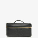 Chanel Black Caviar Leather Vanity Case