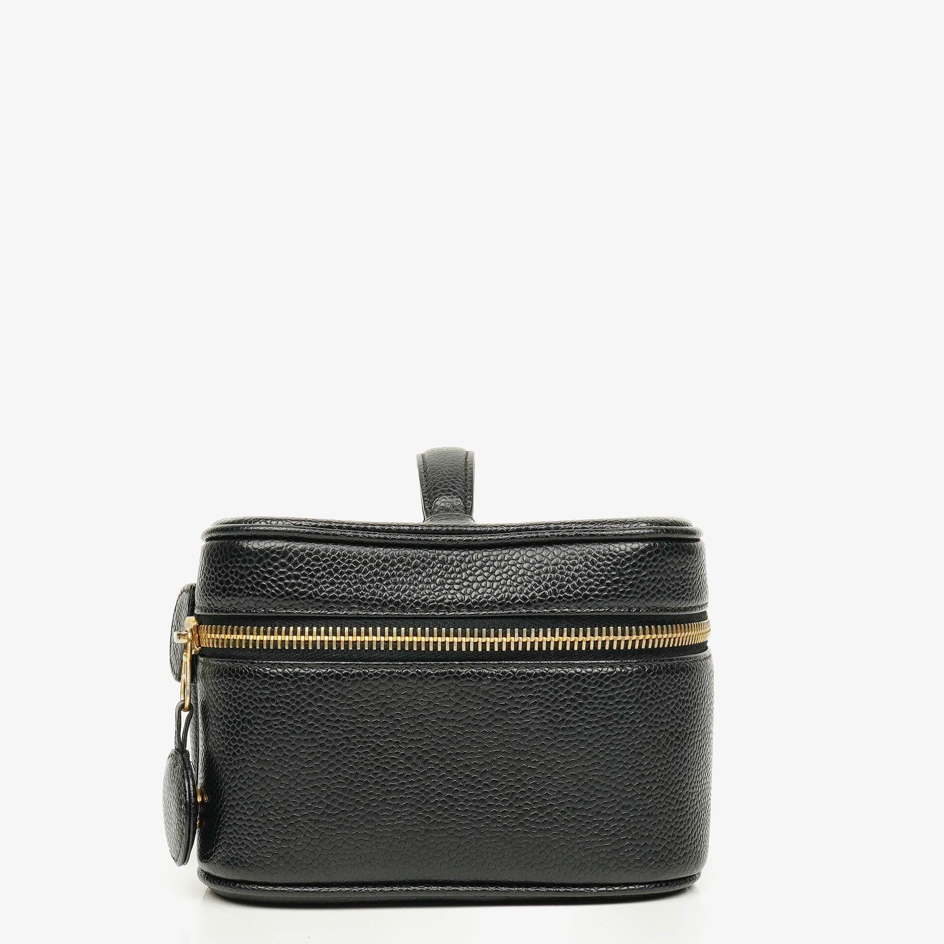 Chanel Black Caviar Leather Vanity Case