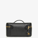Chanel Black Caviar Leather Vanity Case