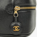 Chanel Black Caviar Leather Vanity Case