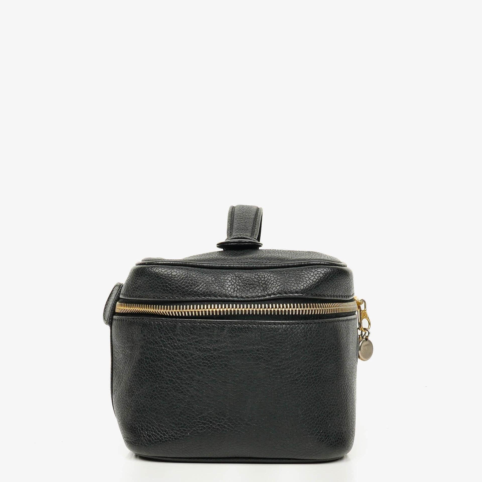 Chanel Black Caviar Leather Vanity Case