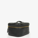 Chanel Black Caviar Leather Vanity Case