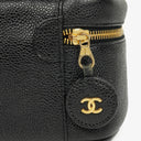 Chanel Black Caviar Leather Vanity Case
