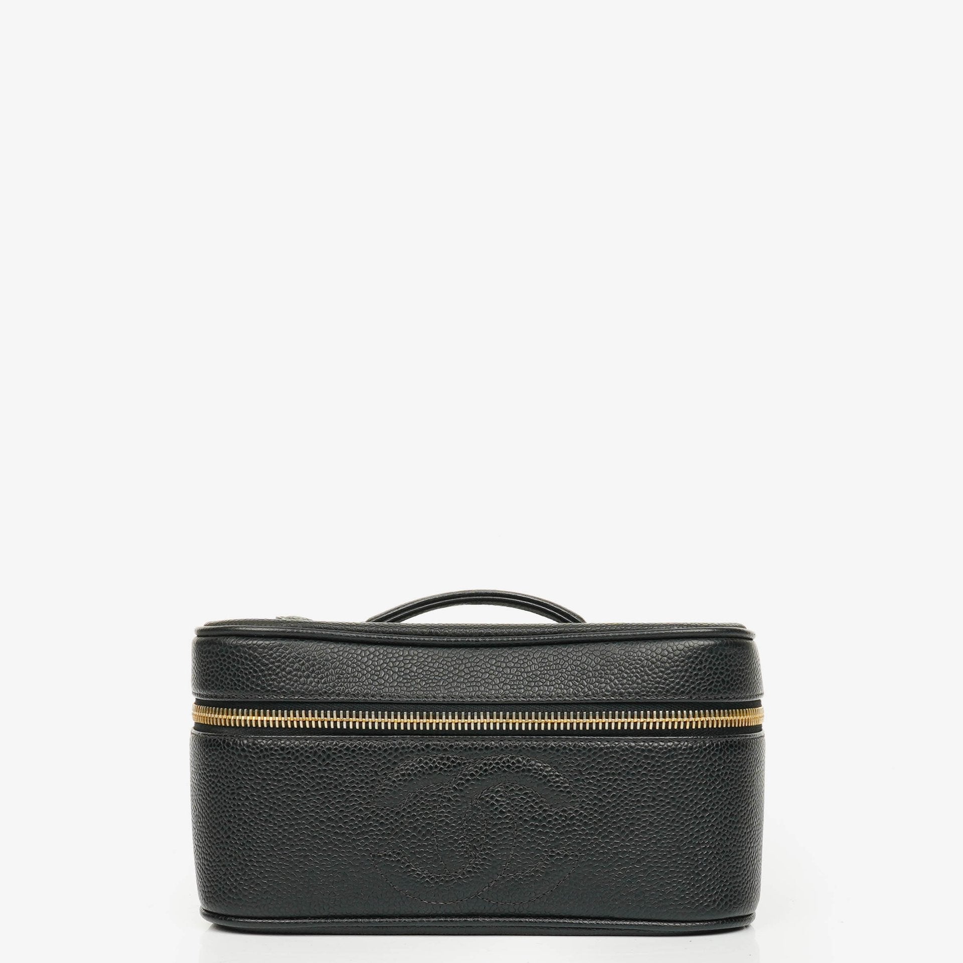 Chanel Black Caviar Leather Vanity Case