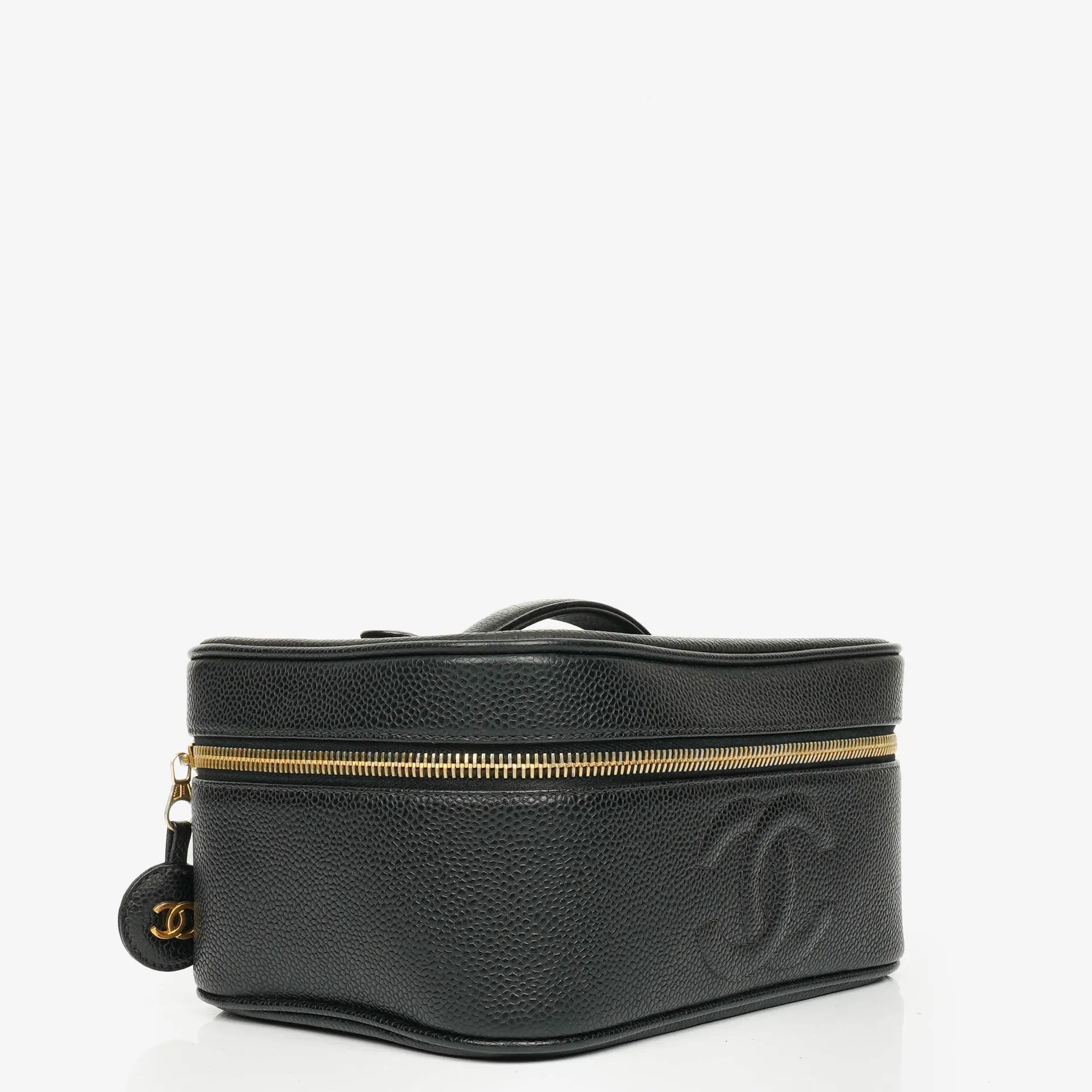 Chanel Black Caviar Leather Vanity Case