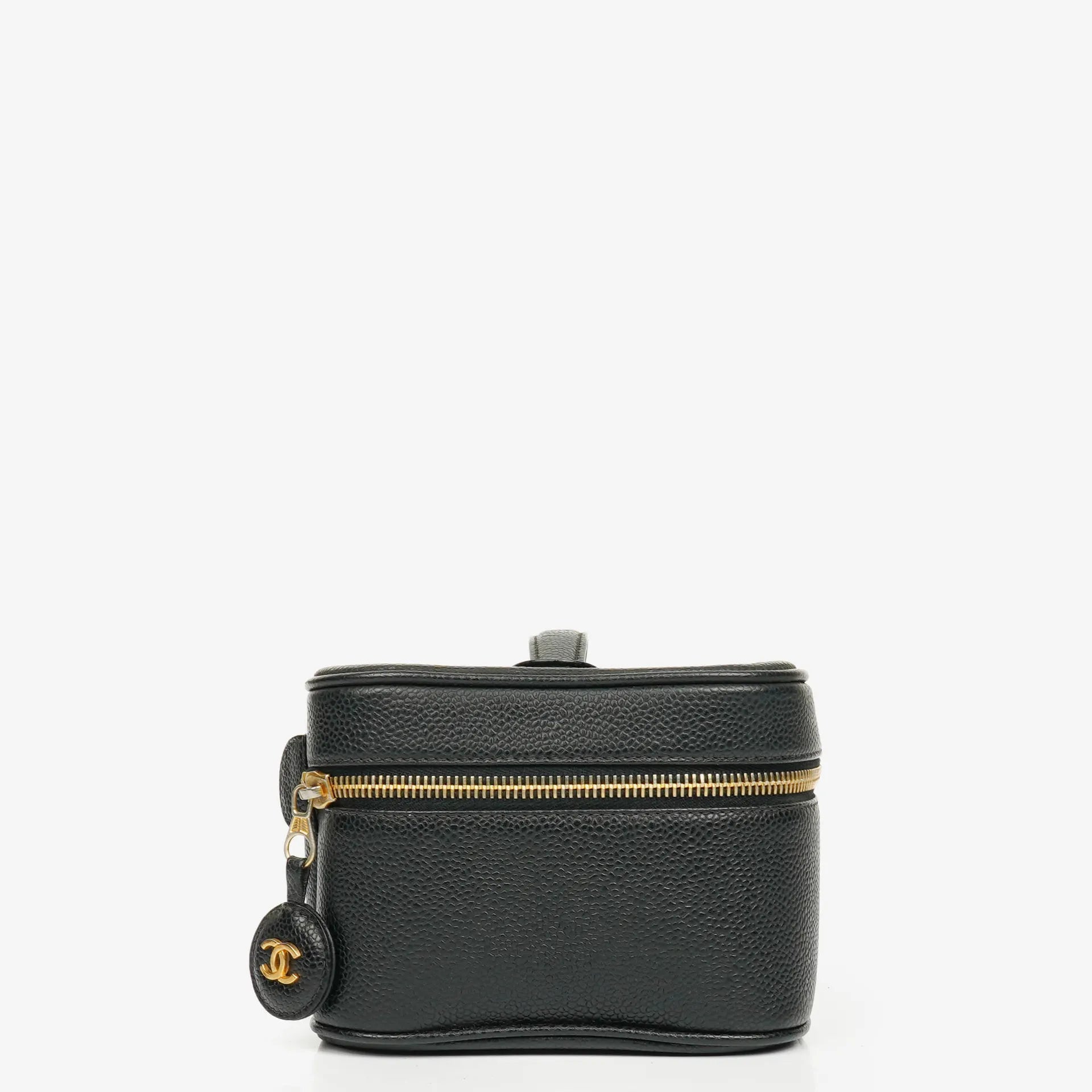 Chanel Black Caviar Leather Vanity Case