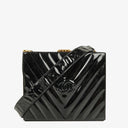 Chanel Black Chevron Quilted Patent Leather Vanity Case Box Bag