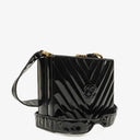 Chanel Black Chevron Quilted Patent Leather Vanity Case Box Bag