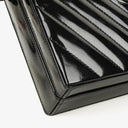 Chanel Black Chevron Quilted Patent Leather Vanity Case Box Bag