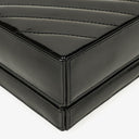 Chanel Black Chevron Quilted Patent Leather Vanity Case Box Bag