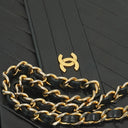 Chanel Black Diagonal Quilted Lambskin Leather Medium Classic Single Flap Bag With 24K Gold-Plated Hardware