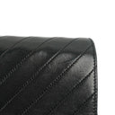 Chanel Black Diagonal Quilted Lambskin Leather Medium Classic Single Flap Bag With 24K Gold-Plated Hardware
