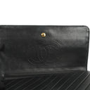 Chanel Black Diagonal Quilted Lambskin Leather Medium Classic Single Flap Bag With 24K Gold-Plated Hardware