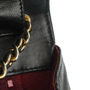 Chanel Black Diagonal Quilted Lambskin Leather Medium Classic Single Flap Bag With 24K Gold-Plated Hardware