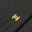 Chanel Black Diagonal Quilted Lambskin Leather Medium Classic Single Flap Bag With 24K Gold-Plated Hardware