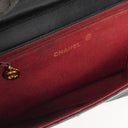 Chanel Black Diagonal Quilted Lambskin Leather Medium Classic Single Flap Bag With 24K Gold-Plated Hardware