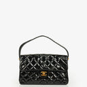 Chanel Black Double-Sided Flap Bag In Quilted Patent Leather