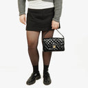 Chanel Black Double-Sided Flap Bag In Quilted Patent Leather