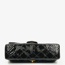 Chanel Black Double-Sided Flap Bag In Quilted Patent Leather