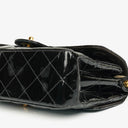 Chanel Black Double-Sided Flap Bag In Quilted Patent Leather