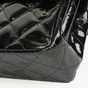 Chanel Black Double-Sided Flap Bag In Quilted Patent Leather