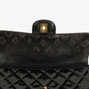 Chanel Black Double-Sided Flap Bag In Quilted Patent Leather