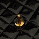 Chanel Black Double-Sided Flap Bag In Quilted Patent Leather