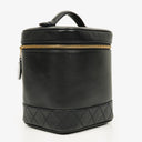Chanel Black Leather Vanity Case