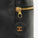 Chanel Black Leather Vanity Case