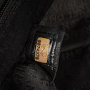 Chanel Black Lipstick Print Satin Flap Bag With Silver-Tone Hardware