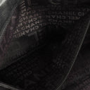 Chanel Black Lipstick Print Satin Flap Bag With Silver-Tone Hardware