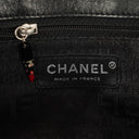 Chanel Black Lipstick Print Satin Flap Bag With Silver-Tone Hardware