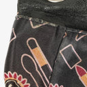 Chanel Black Lipstick Print Satin Flap Bag With Silver-Tone Hardware