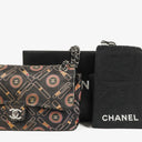 Chanel Black Lipstick Print Satin Flap Bag With Silver-Tone Hardware